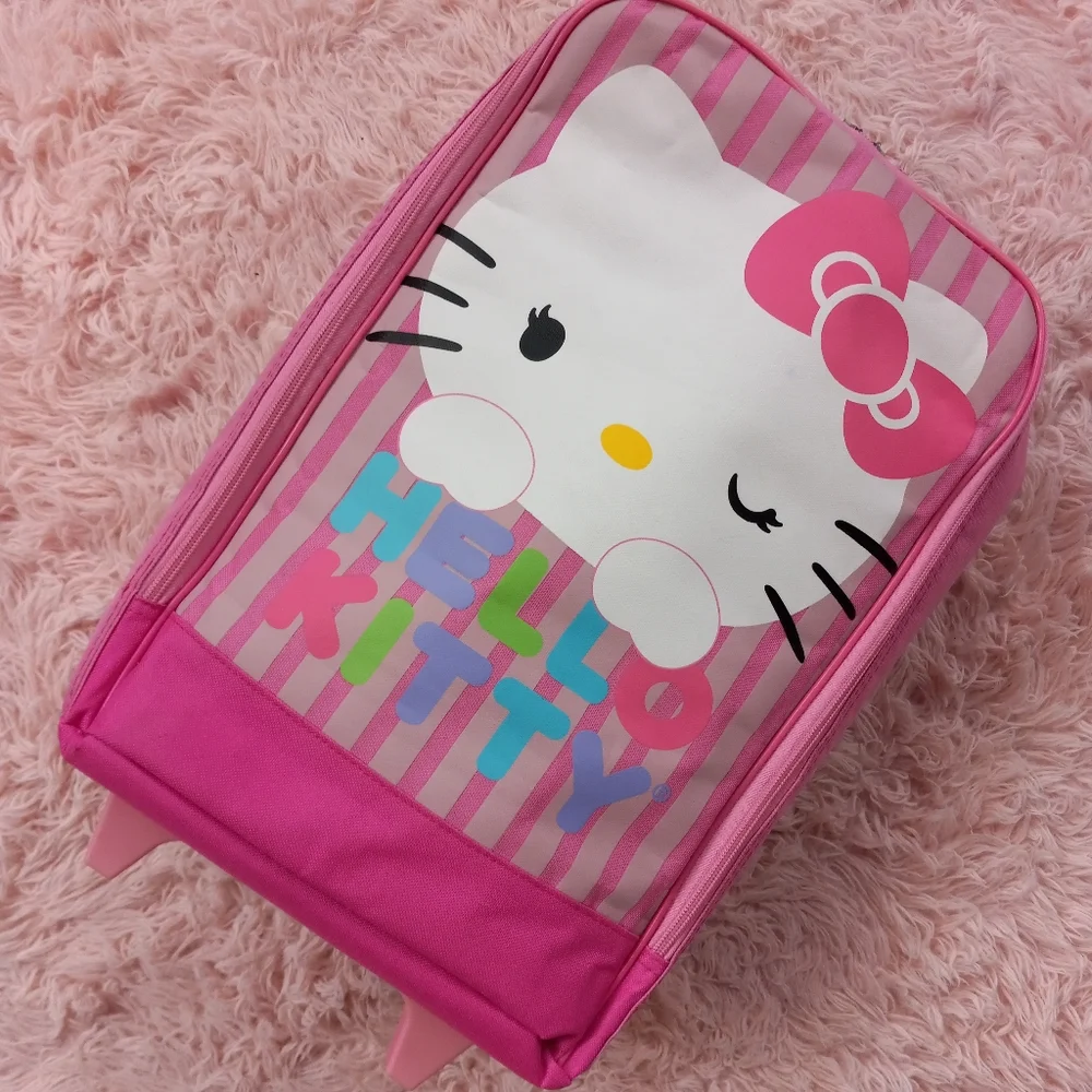 Hello kitty suitcase on wheels! Y2k kawaii AF vintage piece! EUC! - Picture 14 of 15